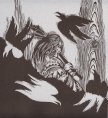 December in 2009 Woodcut Calendar of Native American Indians